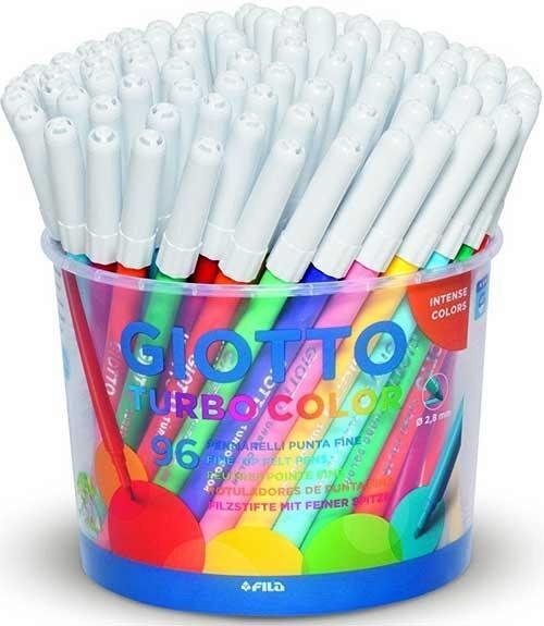 Rotuladores Giotto turbocolor bote 96 ud
