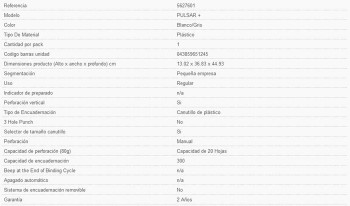 Encuadernadora canutillo Pulsar +300