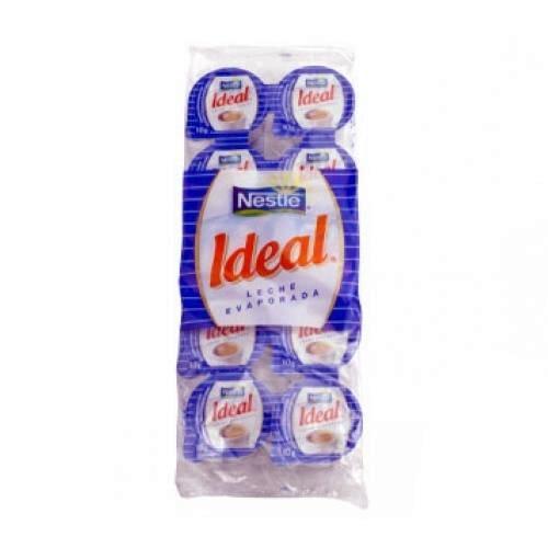 LECHE EVAPORADA IDEAL PORCIONES 7,5 ENVASE 10 UNIDADES