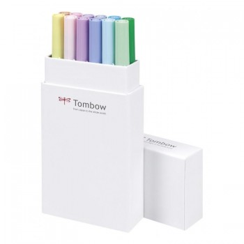 Estuche 12 rotuladores color pastel dual brush