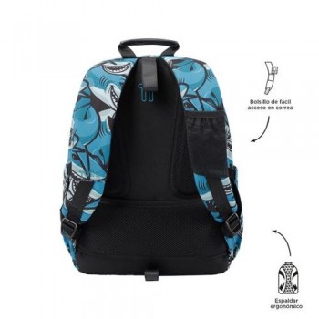 MOCHILA TOTTO ADAPTABLE TIBURONES 23 6JQ