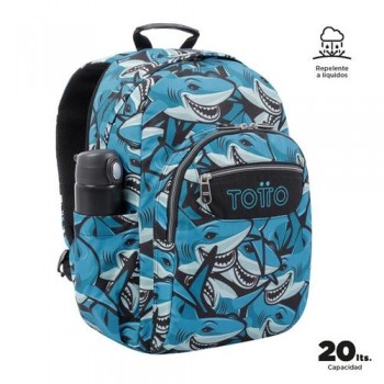 MOCHILA TOTTO ADAPTABLE TIBURONES 23 6JQ