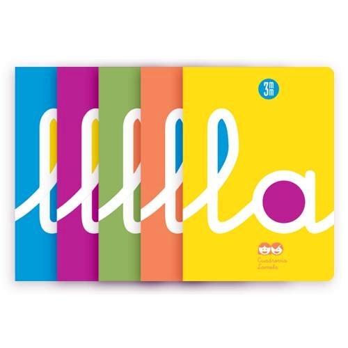 Libretas grapadas flúor rayado 3 mm color surtido