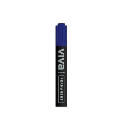(24) ROTULADOR PERMANENTE BASICO PUNTA BISELADA TIPO 3300 COLOR AZUL