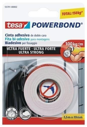 CINTA ADHESIVA DOBLE CARA TESA POWERBOND ROLLO 1,5X19