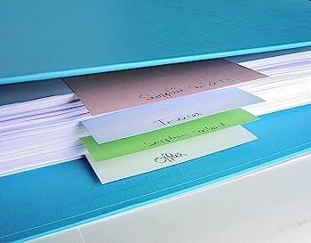 PACK 100 FICHAS SEPARADORES 105 X 240