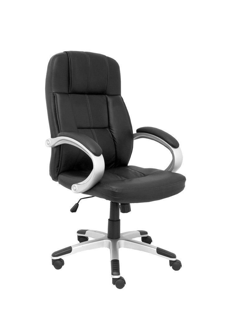 SILLA TOBARRA BASCULANTE BRAZOS FIJOS SÍMIL PIEL