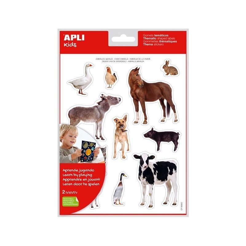 GOMETS REMOVIBLES APLI ANIMALES DE GRANJA