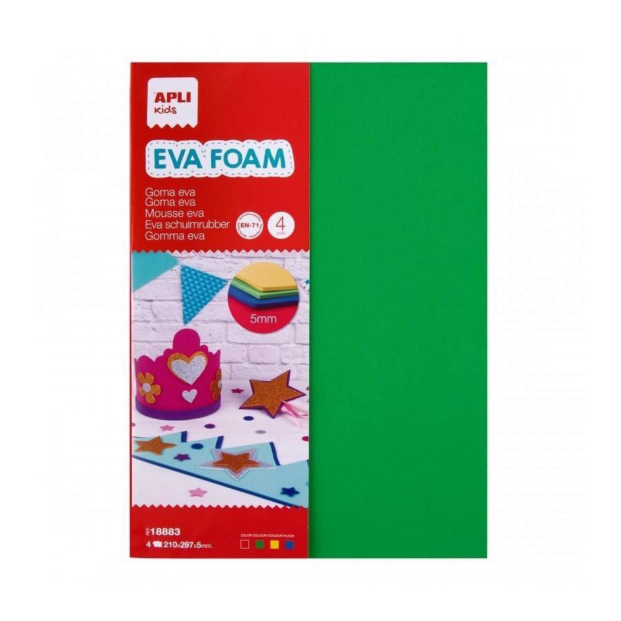 PACK 4 HOJAS GOMA EVA 20X30 5MM