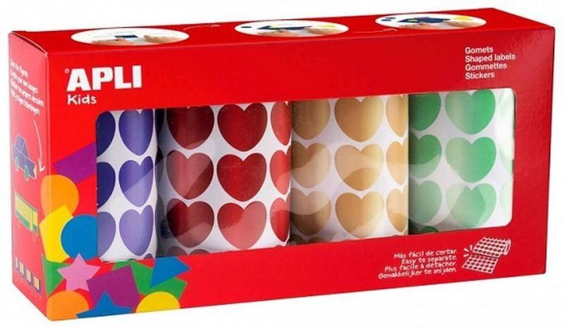 GOMET CORAZONES 20MM PACK 4 ROLLOS COLORES METALIZADOS SURTIDOS