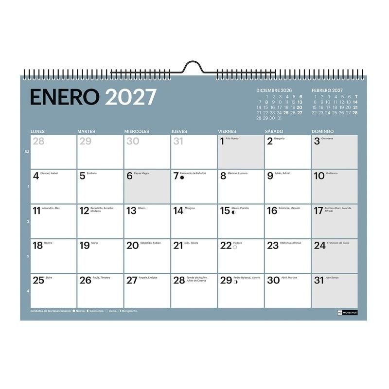 CALENDARIO PARED 2027 A4 CHROMAT