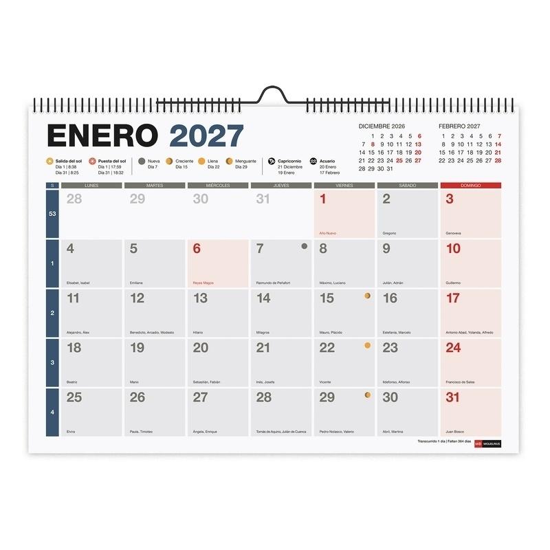 CALENDARIO PARED 2027 A3 COMPLETO