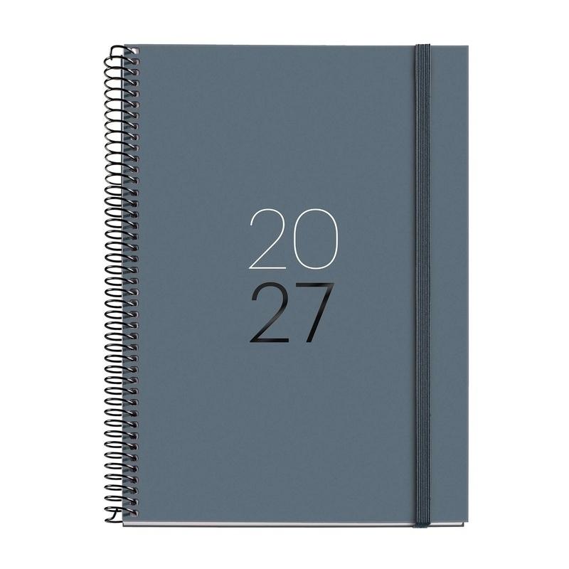 AGENDA ANUAL 2027  ESPIRAL PLUS (155X213) S/V CALM GRAFITO