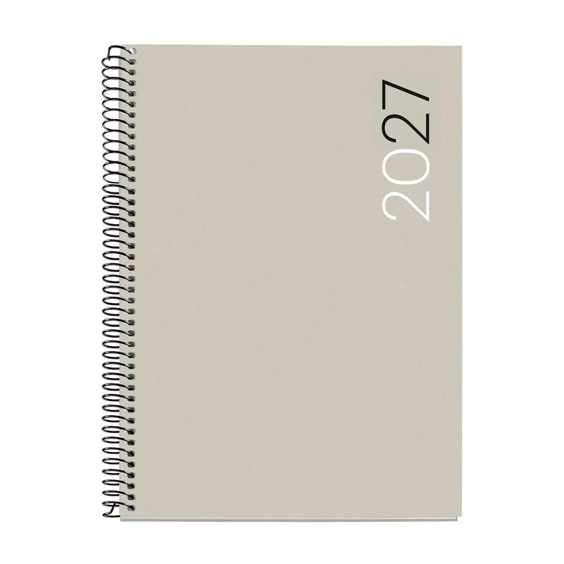 AGENDA ANUAL 2027  ESPIRAL PLUS (155X213) S/VV PP CITY GRIS