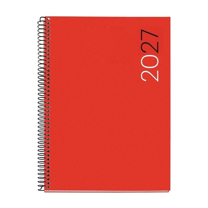 AGENDA ANUAL 2027  ESPIRAL PLUS (155X213) S/VV PP CITY ROJO