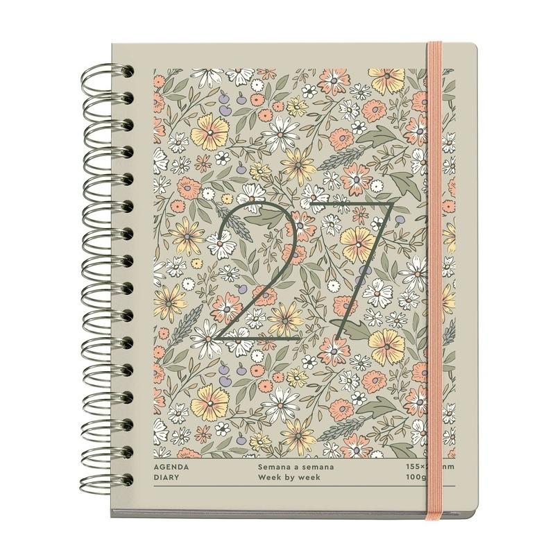AGENDA ANUAL 2027  PLUS (155X213) WIRE-O S/V TAUPE LIBERTY