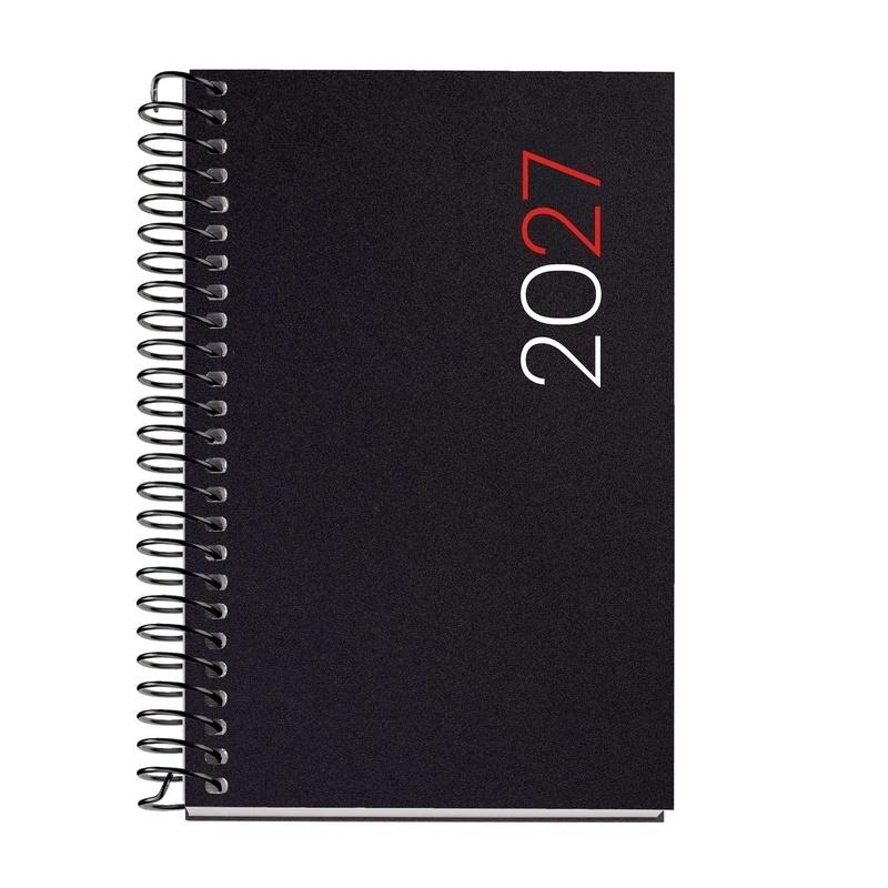 AGENDA ANUAL 2027  ESPIRAL CADDY (80X120) S/V PP CITY NEGRO
