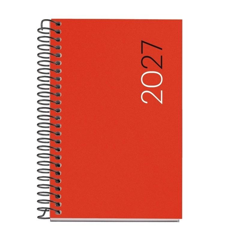 AGENDA ANUAL 2027  ESPIRAL CADDY (80X120) S/V PP CITY ROJO