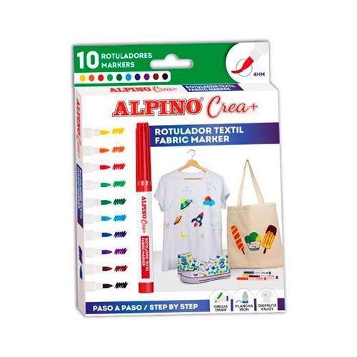 ROTULADORES PARA TEXTIL ALPINO CREA CAJA DE 10U