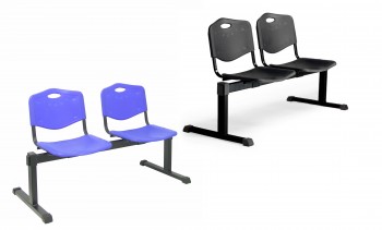 BANCADA CENIZATE 2 PLAZAS PVC