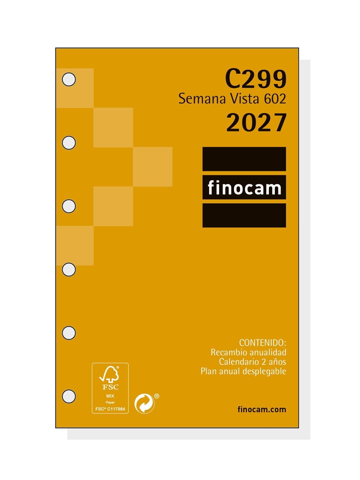 RECAMBIO AGENDA ANUAL FINOCAM 2027 C299 SVH