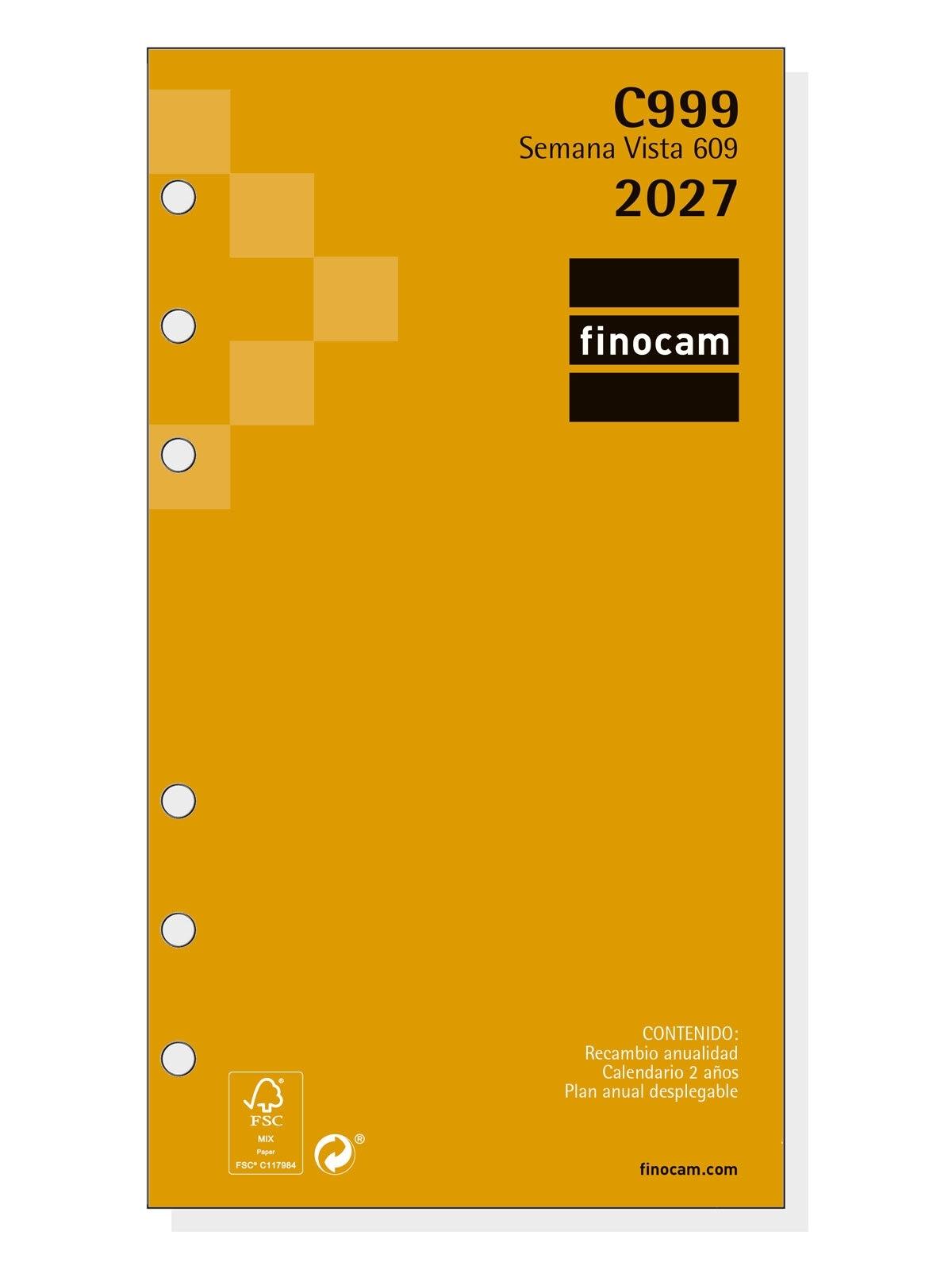 RECAMBIO AGENDA ANUAL FINOCAM 2027 C999 SVH