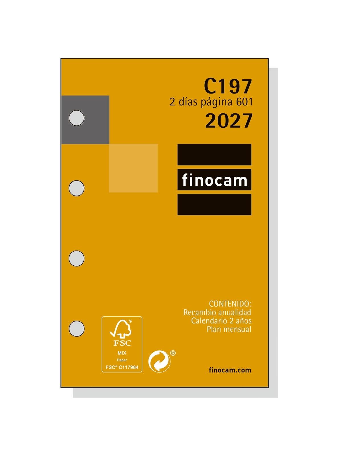 RECAMBIO ANUAL 2027  C197-REC.ANUAL.601 2DP 2027+  56x89 mm