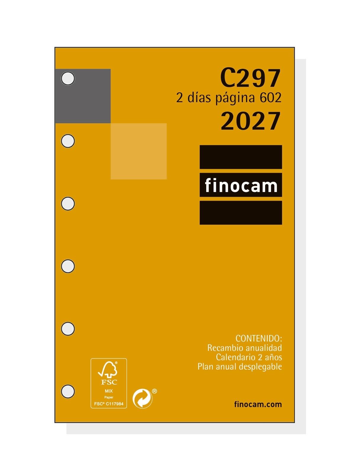 RECAMBIO AGENDA ANUAL FINOCAM 2027 C297 2DP