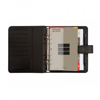 AGENDA OPEN TROYA 500 117X181MM, S/V COLOR NEGRO FINOCAM