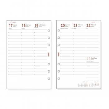 AGENDA OPEN TROYA 500 117X181MM, S/V COLOR NEGRO FINOCAM