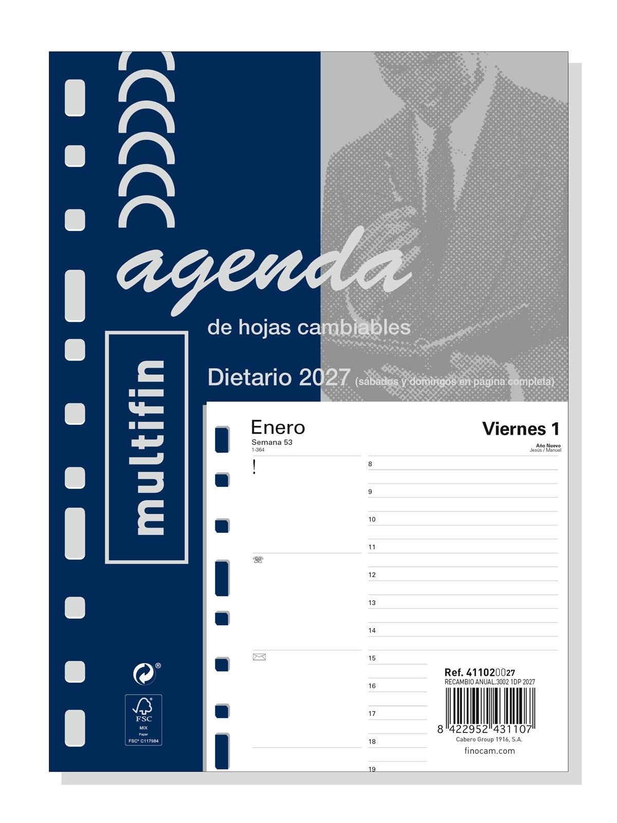 RECAMBIO AGENDA ANUAL FINOCAM 2027 3002 1DP
