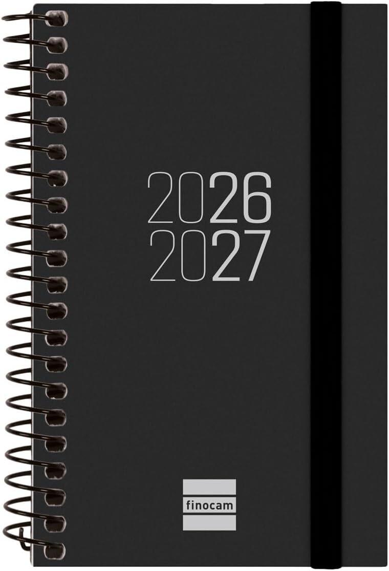 (26) AGENDA ESCOLAR 2026-2027 ESPIRAL 79X127 MM SVH NEGRO+
