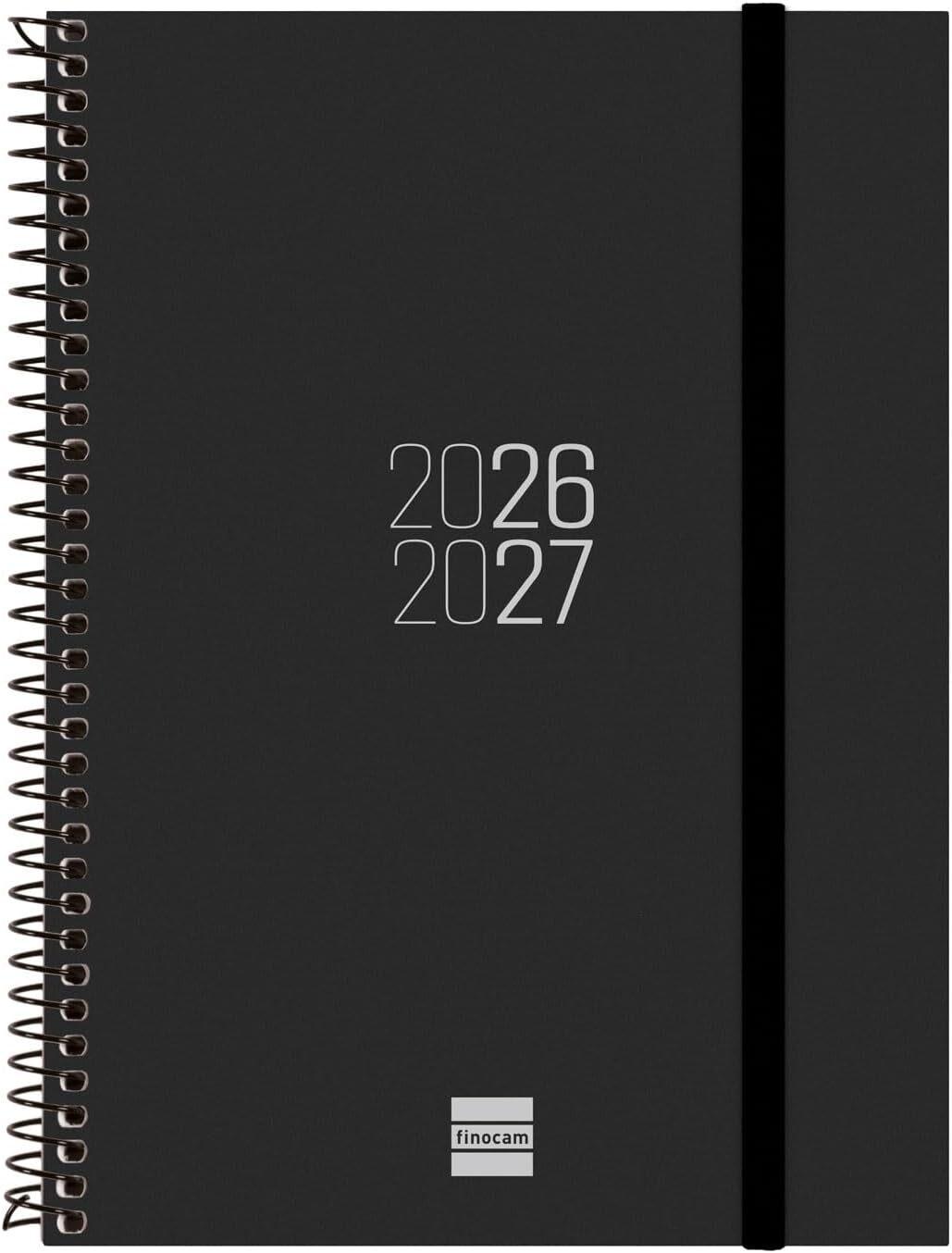 (26) AGENDA ESCOLAR 2026-2027 ESPIRAL 155X212 MM SVH NEGRO+