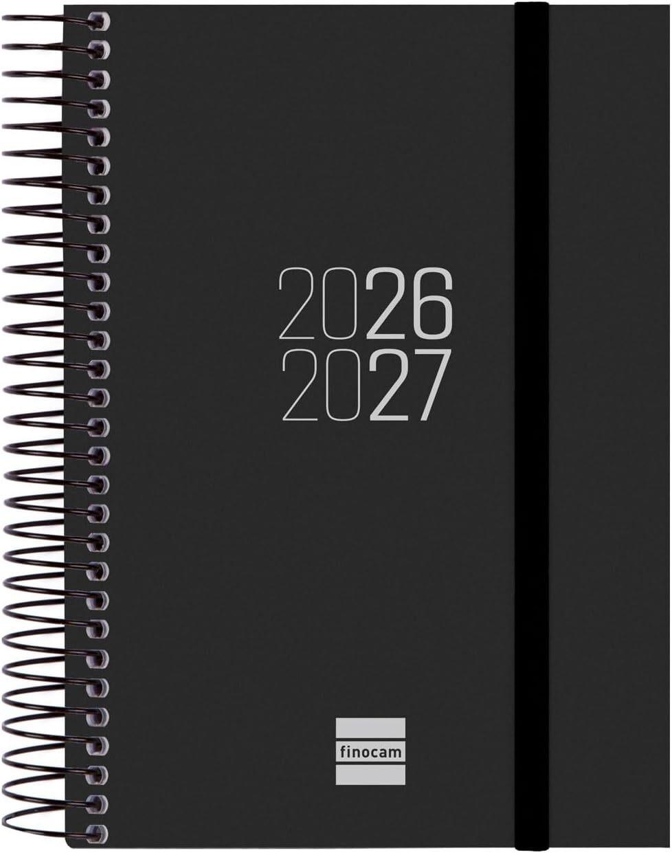 (26) AGENDA ESCOLAR 2026-2027 ESPIRAL 120X171 MM 1DP NEGRO+
