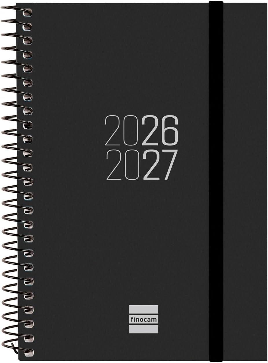 (26) AGENDA ESCOLAR 2026-2027 ESPIRAL 120X171 MM SVH NEGRO+