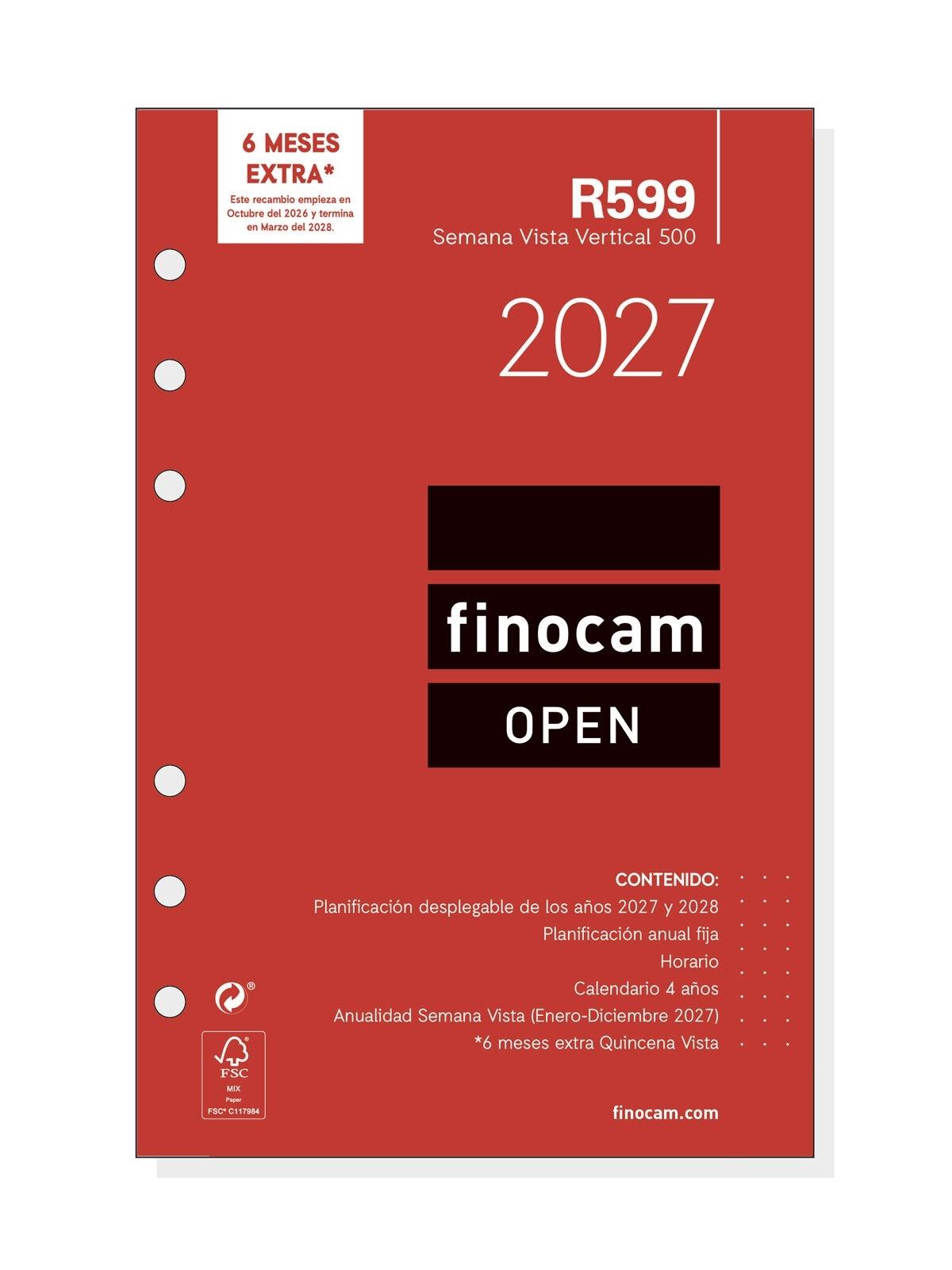 RECAMBIO AGENDA ANUAL FINOCAM 2027 R599 500 SVV