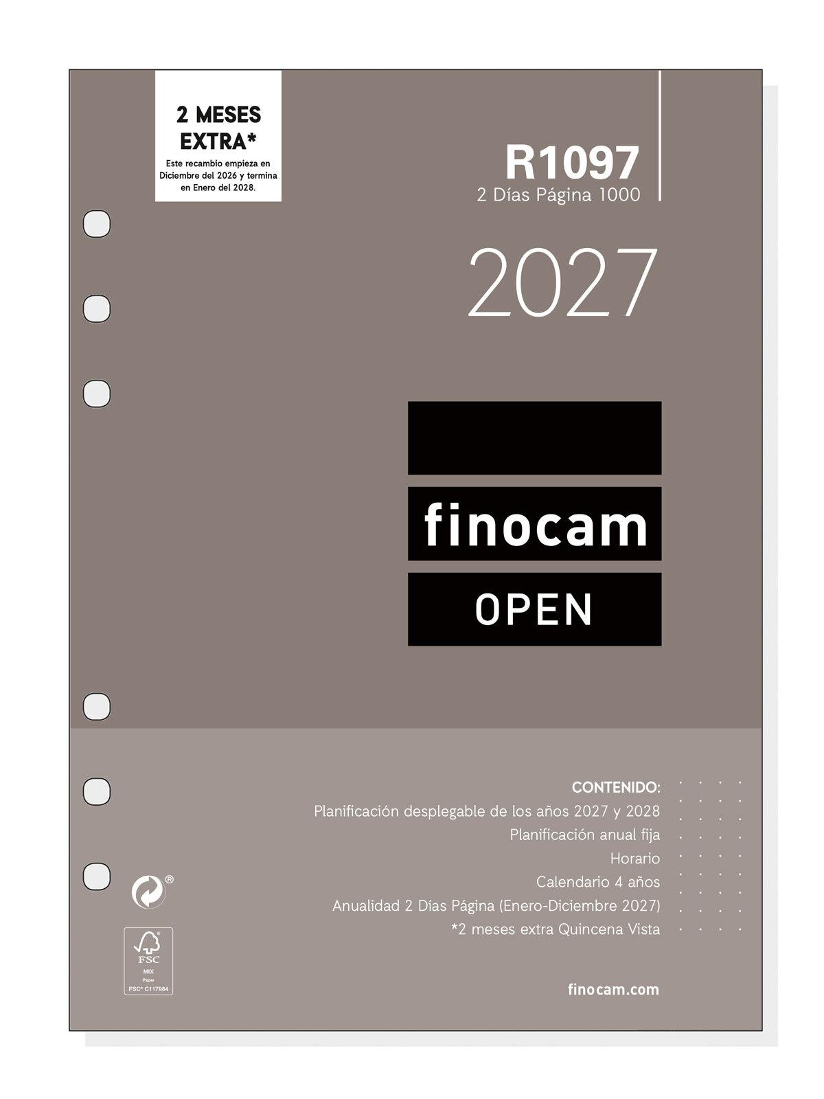 RECAMBIO AGENDA ANUAL FINOCAM 2027 R1097 1000 2DP