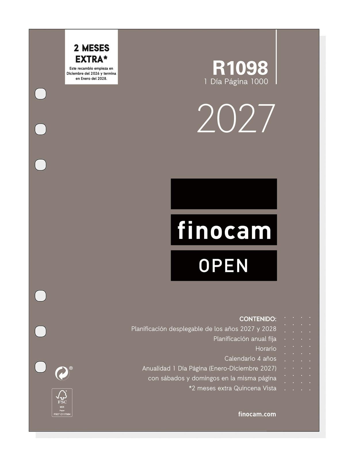 RECAMBIO AGENDA ANUAL FINOCAM 2027 R1098 1000 1DP