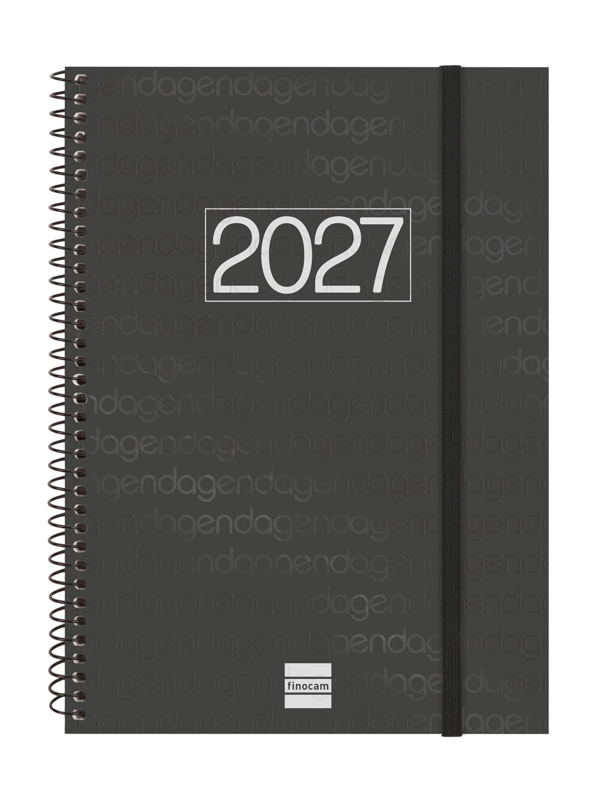 AGENDA ANUAL 2027 FINOCAM YEAR E10 155X212 S/VV NEGRO