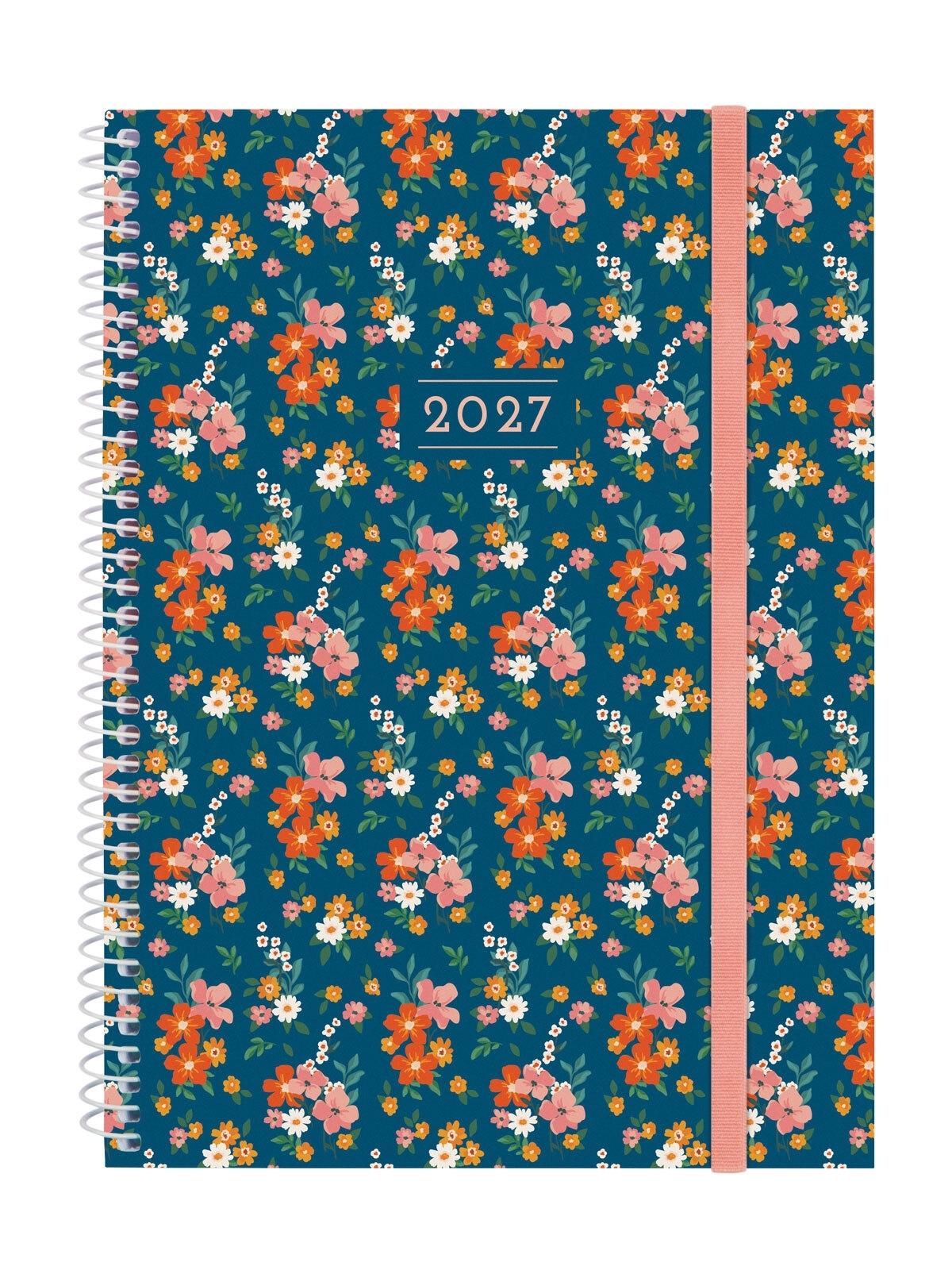AGENDA ESPIRAL ANUAL 2027 TRENDY  DESIGN COL.E10 SVH 2027 FLORA+  155x212 mm