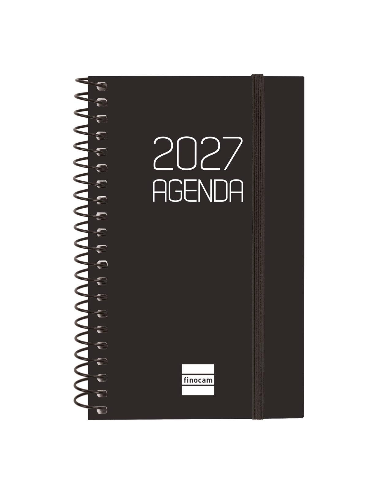 AGENDA ESPIRAL ANUAL 2027 BASICS OPAQUE E3 SVH 2027 NEGRO+  79x127 mm