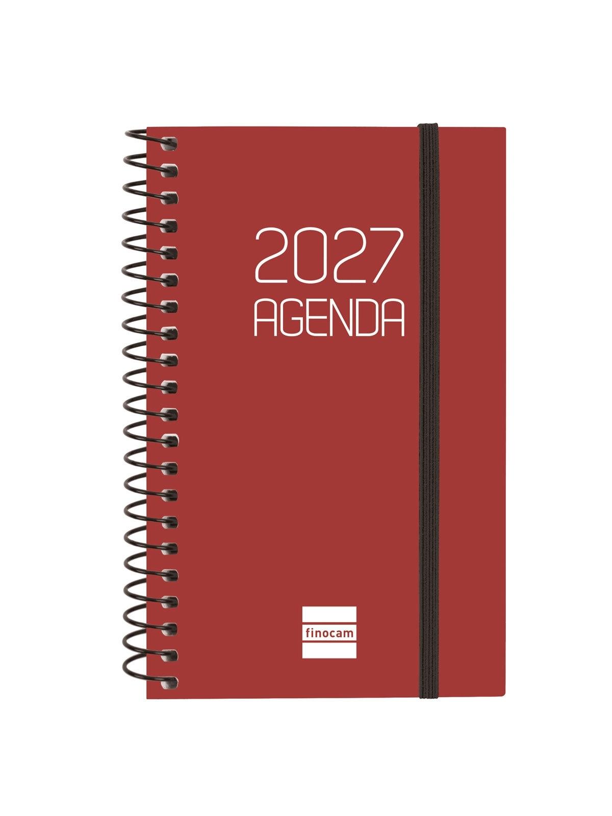 AGENDA ESPIRAL ANUAL 2027 BASICS OPAQUE E3 SVH 2027 BURDEOS+  79x127 mm