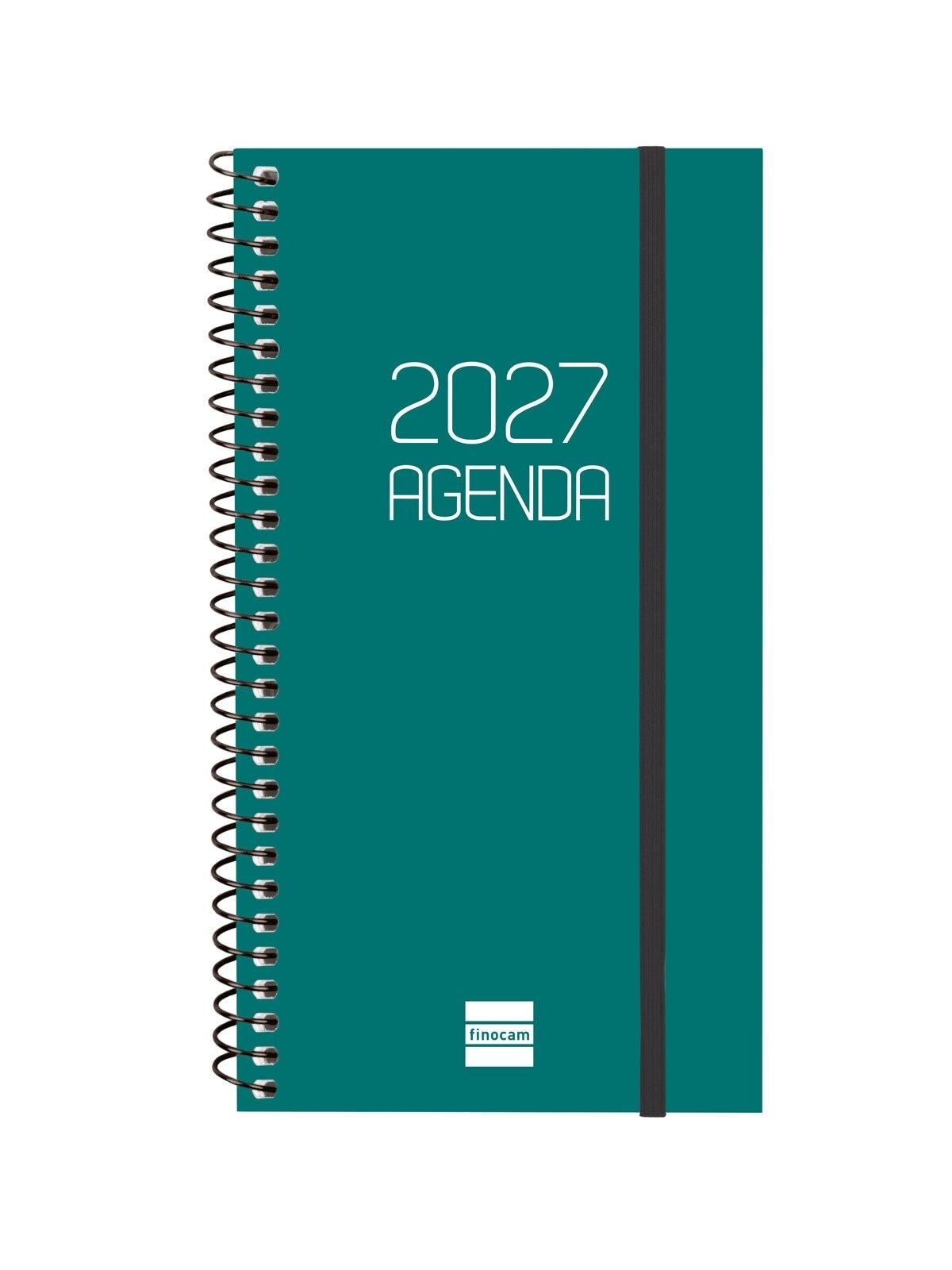 AGENDA ESPIRAL ANUAL 2027 BASICS OPAQUE E9 SVH 2027 VERDE+  94x171 mm