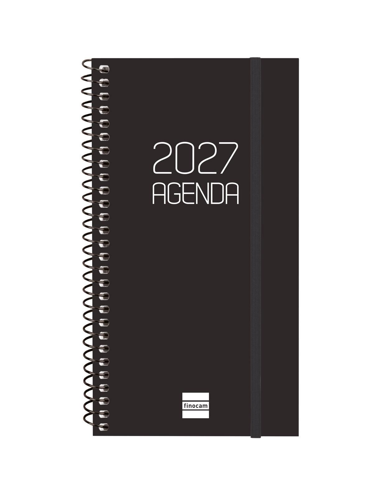 AGENDA ESPIRAL ANUAL 2027 BASICS OPAQUE E9 SVH 2027 NEGRO+  94x171 mm