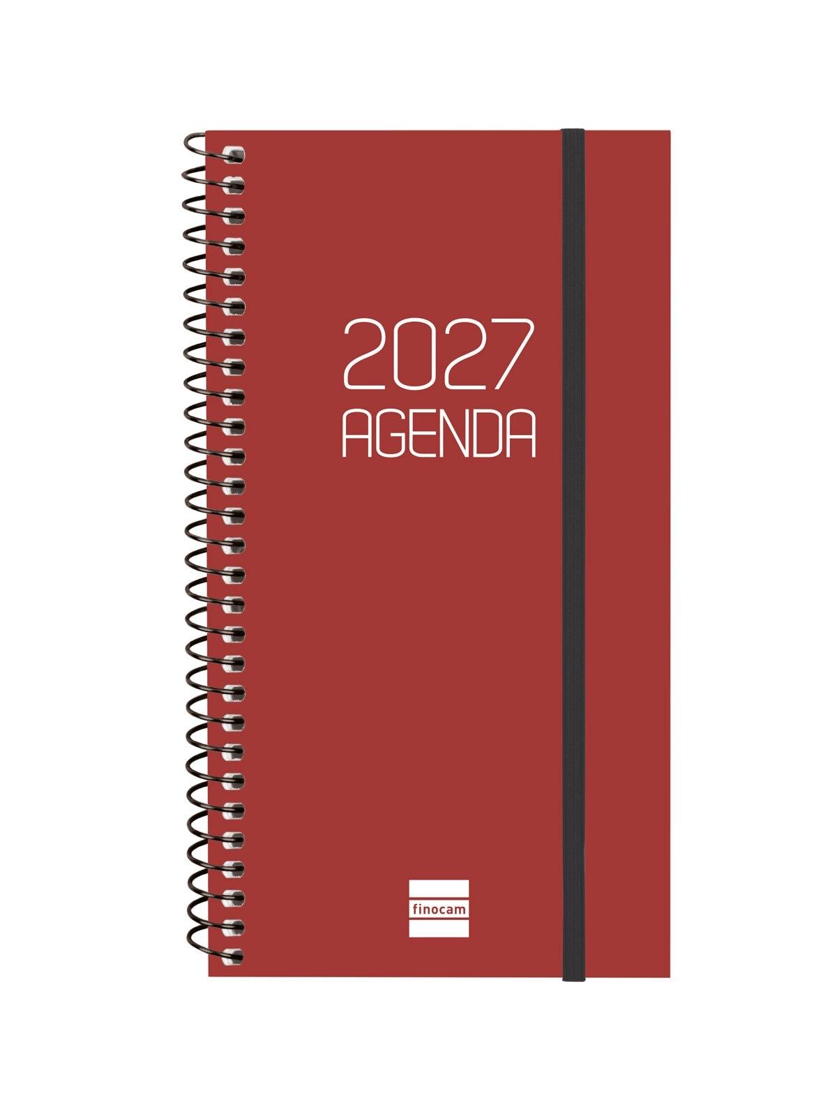 AGENDA ESPIRAL ANUAL 2027 BASICS OPAQUE E9 SVH 2027 BURDEOS+  94x171 mm