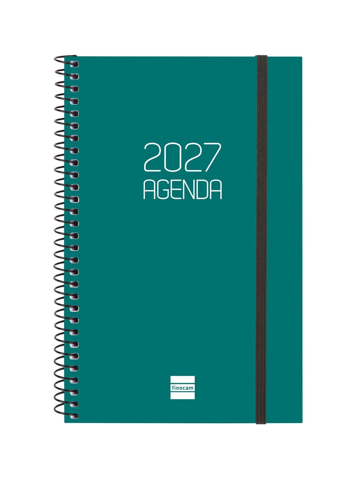 AGENDA ESPIRAL ANUAL 2027 BASICS OPAQUE E5 SVH 2027 VERDE+  117x181 mm