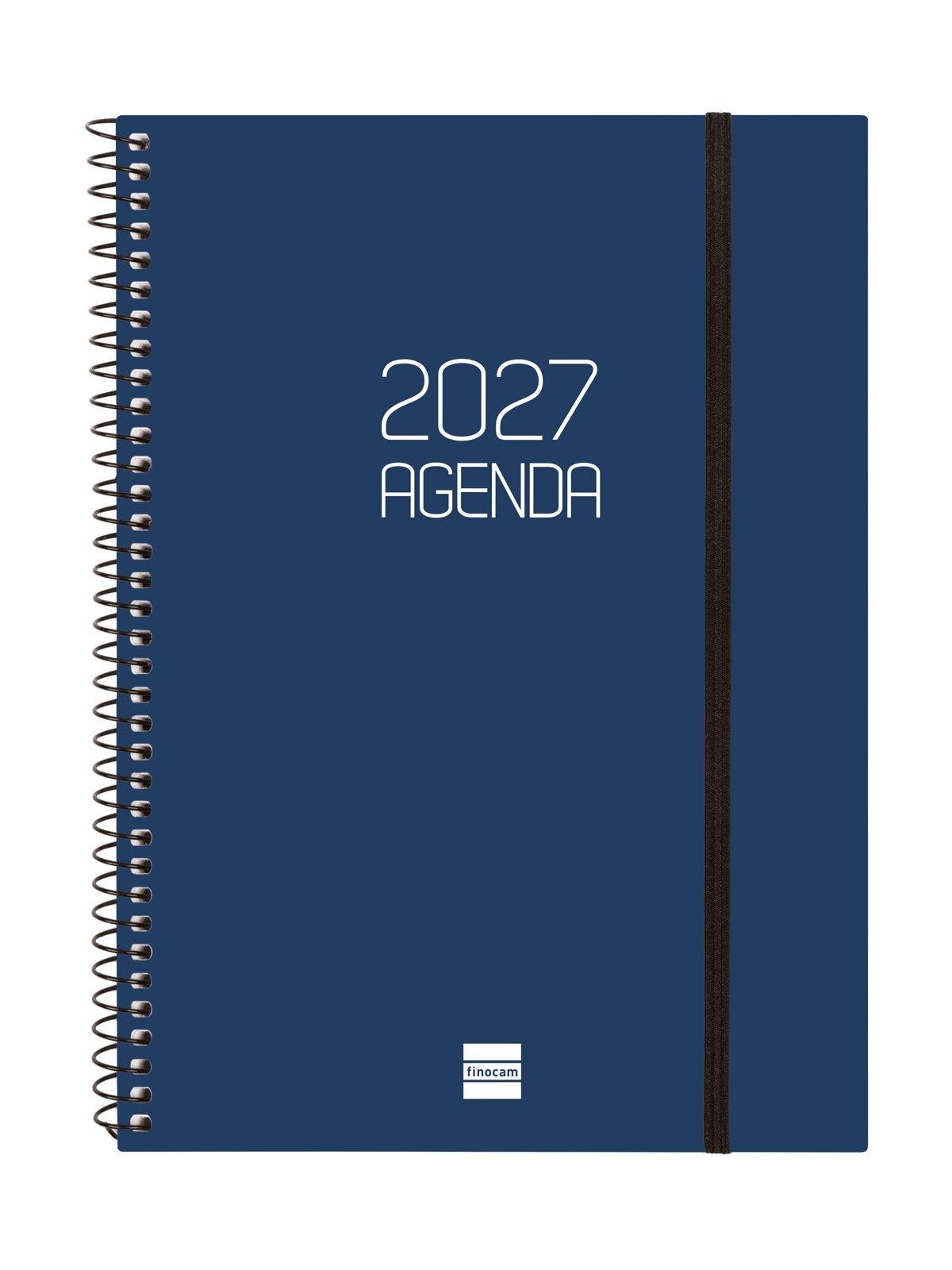 AGENDA ANUAL 2027 OPAQUE E10 (155X215) SEMANA VISTA COLOR AZUL