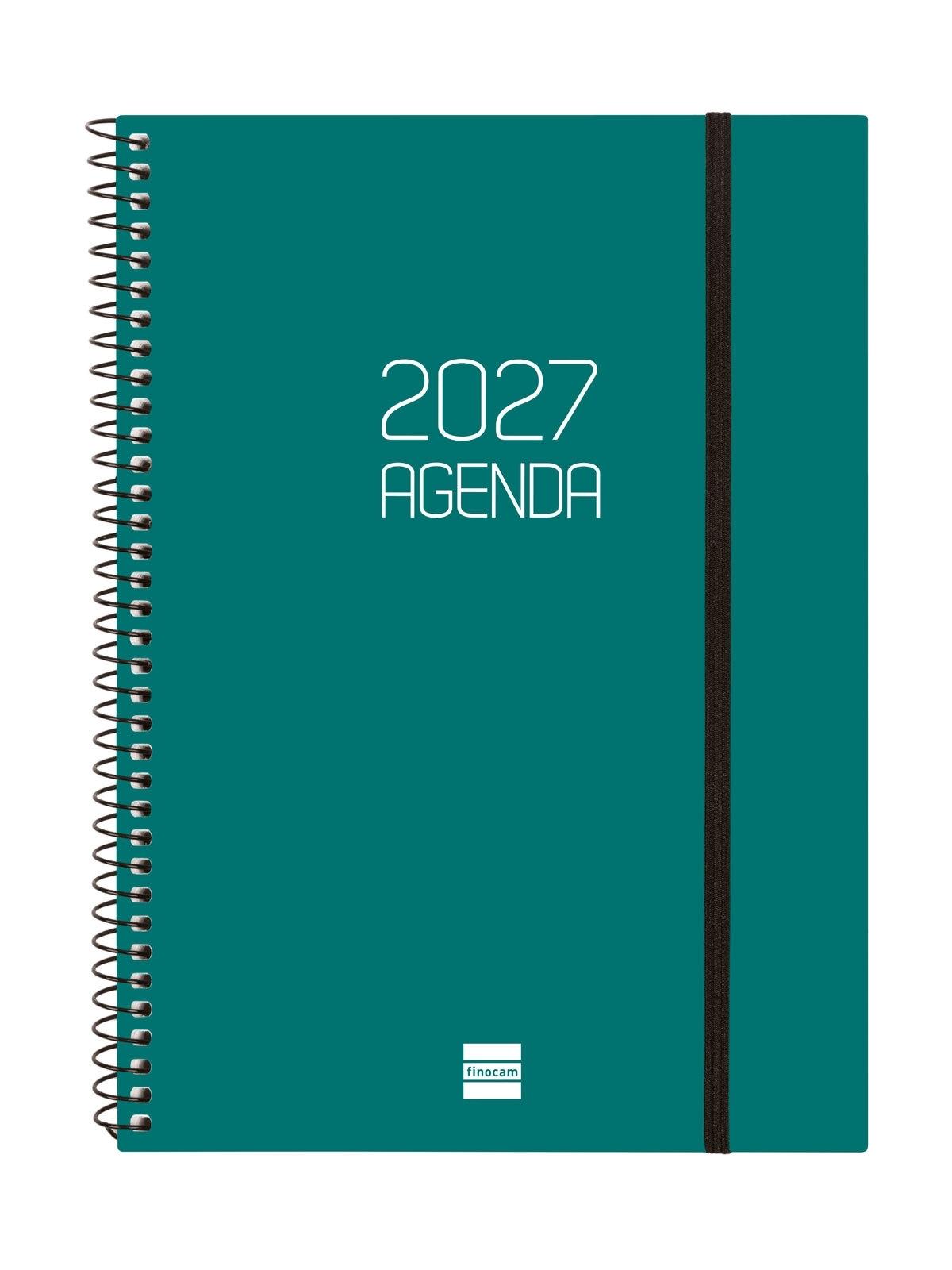 AGENDAS ANUALES 2027 OPAQUE E10 (155X215) SEMANA VISTA COLOR VERDE