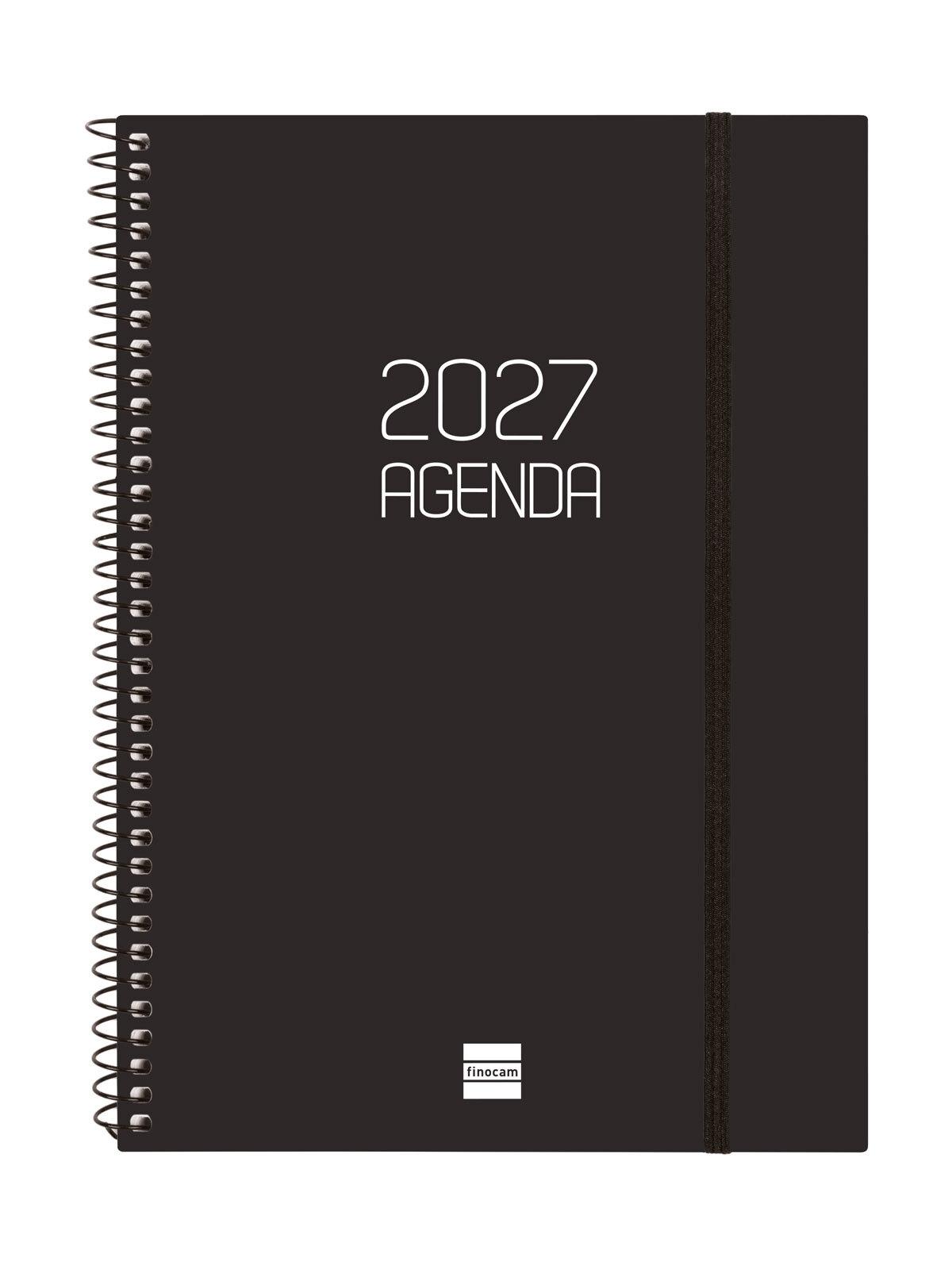 AGENDA ANUAL 2027 FINOCAM OPAQUE E10 155X212 SVV NEGRO