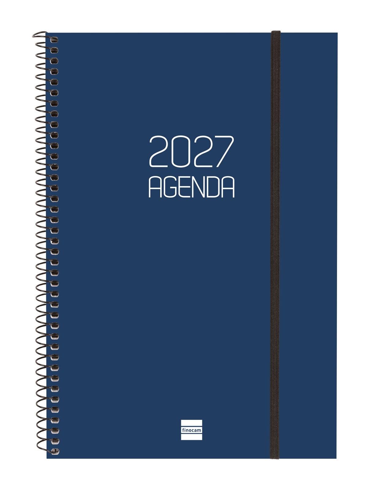 AGENDA ANUAL 2027 FINOCAM SEMANA VISTA 165X242 ESPRAL OPAQUE